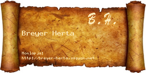 Breyer Herta névjegykártya